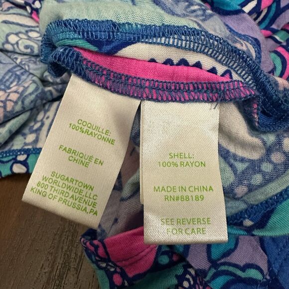 LILLY PULITZER Cooper Caftan Top Colorful Sea Jewels Beach Vacay - Picture 7 of 9